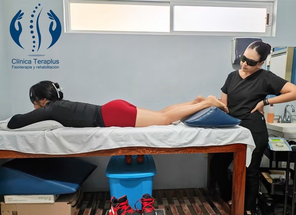 Terapia láser en camilla